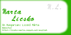 marta licsko business card